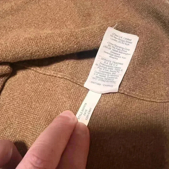 JCrew Factory Collarless sweater-blazer- Size XL Camel Brown - Picture 4 of 9